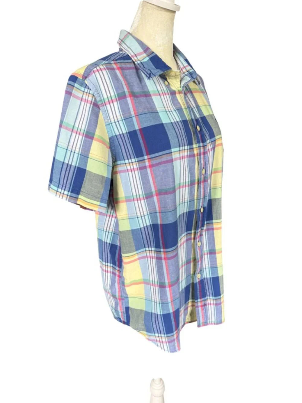 Ralph Lauren boys XL 18-20 plaid short sleeve collared button down shirt
